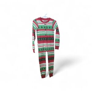 Lazy One Kids Pajama Set - Red and Green